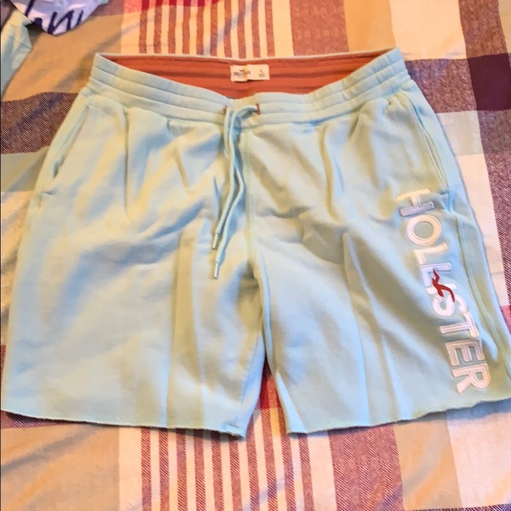 hollister light blue shorts size large